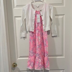 Lilly Pulitzer® Girls Garden Midi Dress & Lilly Pulitzer Amalia Cardigan
